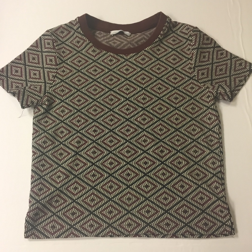 Zara Maroon Pattern Top
